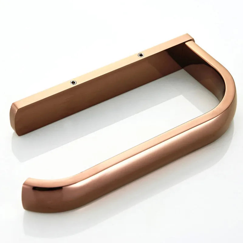 Rose gold paper towel holder Bathroom accessories wall mounting type toilet paper holder