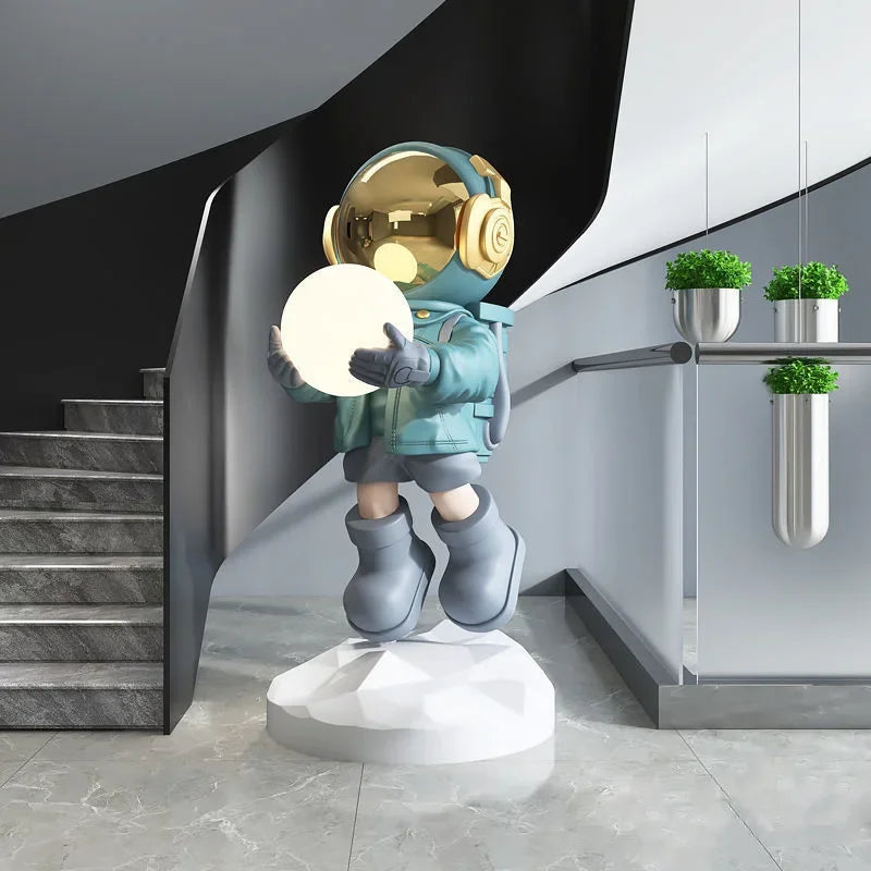 Nordic Fashion Astronaut Tray Statue