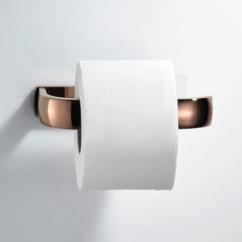 Rose gold paper towel holder Bathroom accessories wall mounting type toilet paper holder