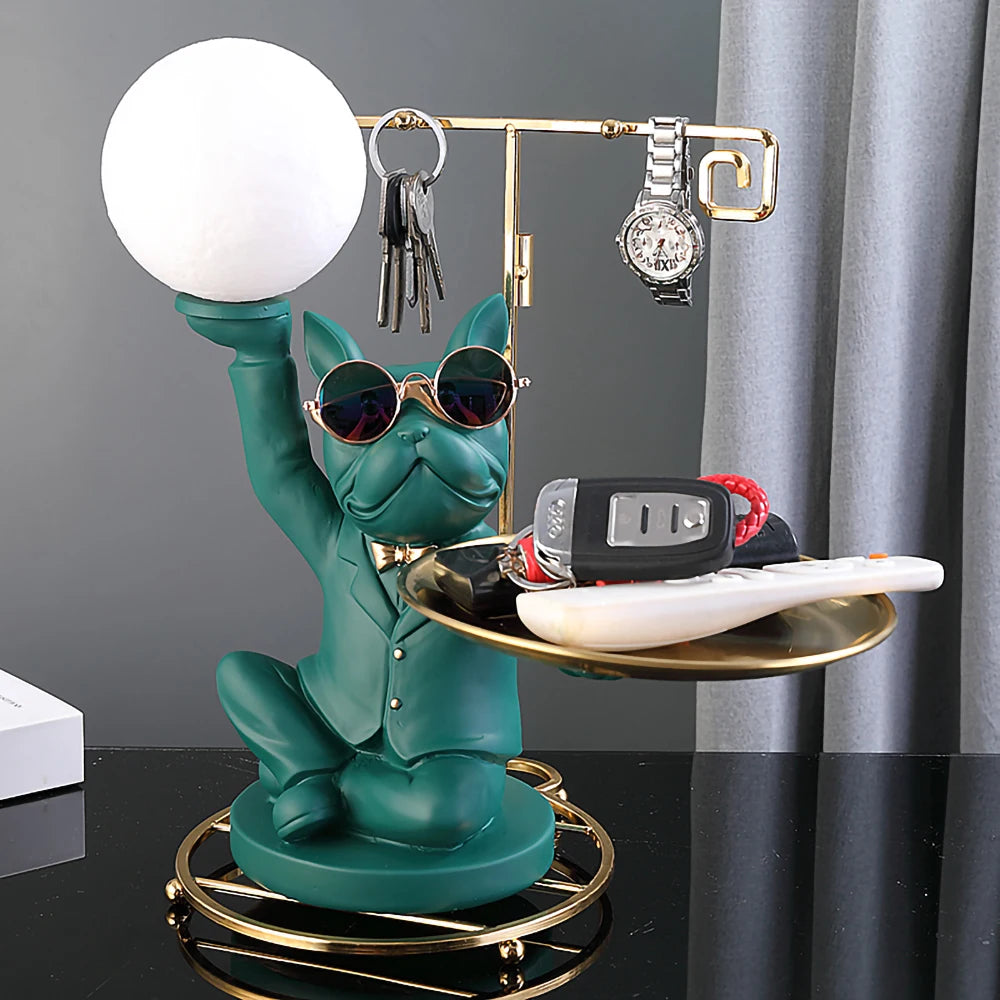 Moonlight Lamp Dog Statue Home