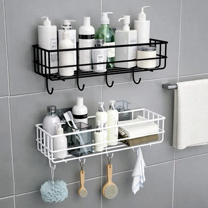 Punch-Free Bathroom Shelving Shampoo Shower Gel