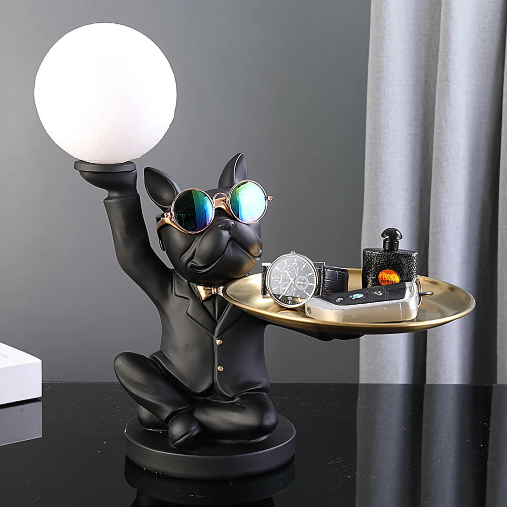 Moonlight Lamp Dog Statue Home