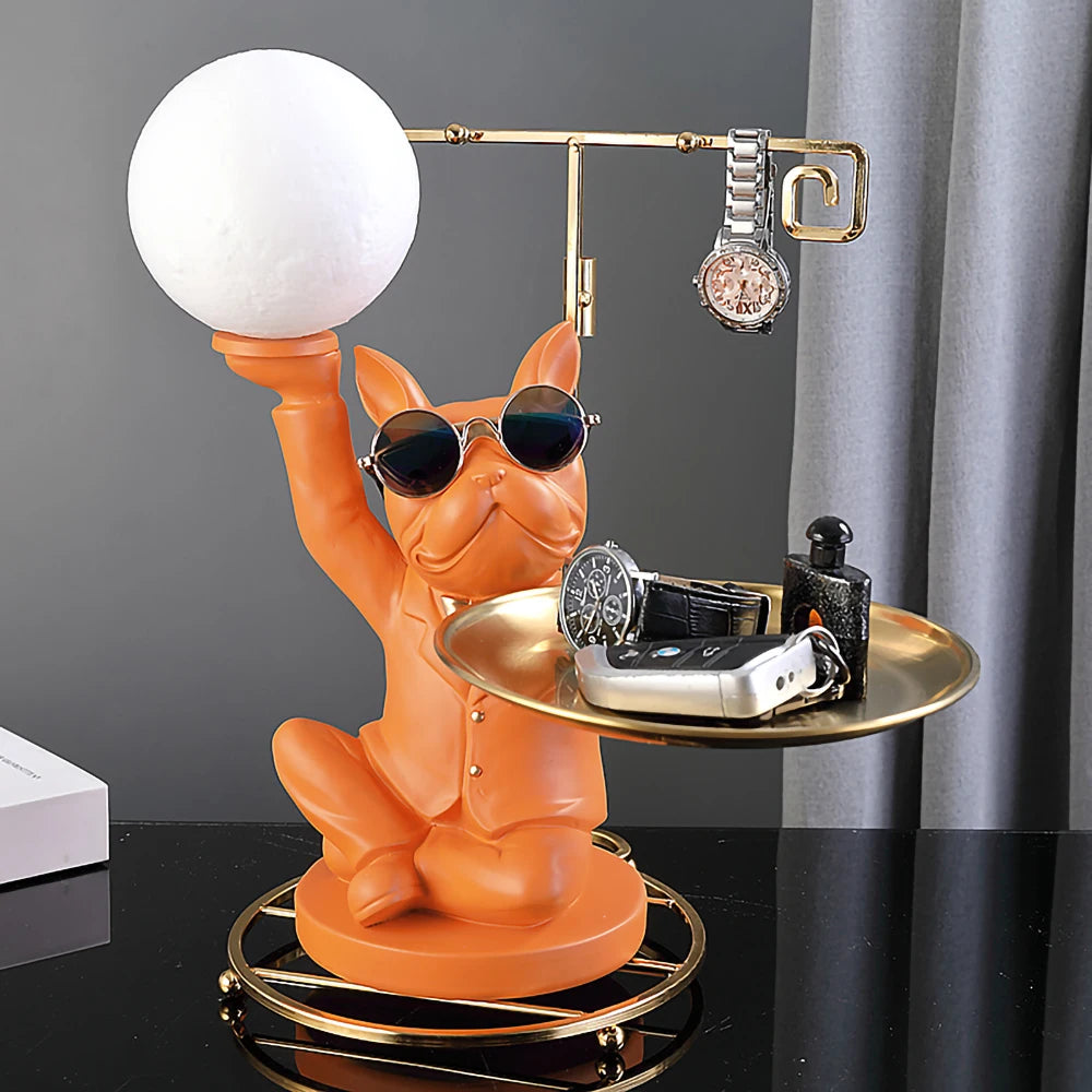 Moonlight Lamp Dog Statue Home