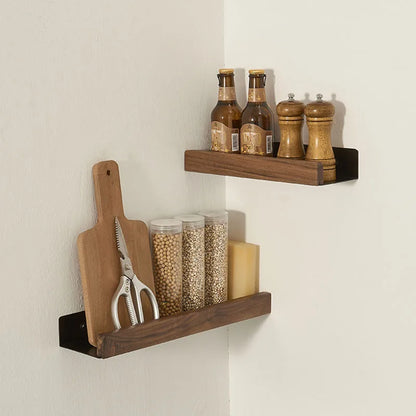 Walnut Bathroom Shelving