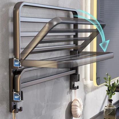 Bathroom Shelving Towel Rack - Easy Hang Storage for Bath Towels