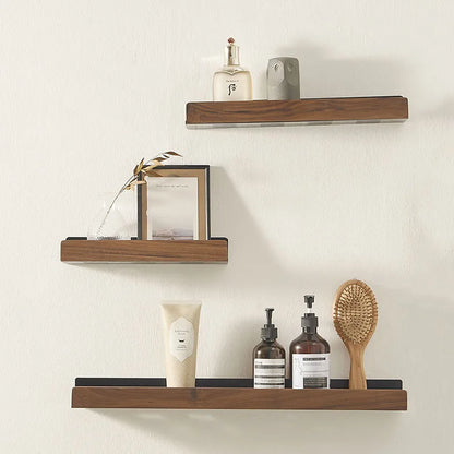 Walnut Bathroom Shelving