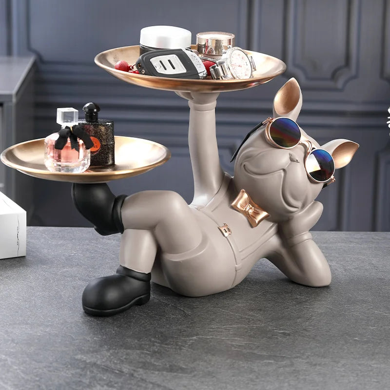 Animal Resin Sculpture dog Butler statue