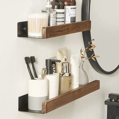 Walnut Bathroom Shelving